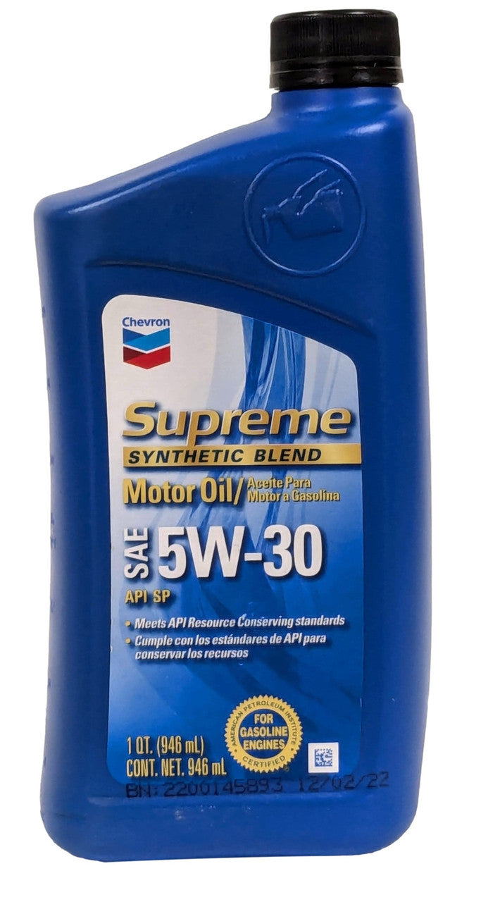 Chevron Supreme 5W-30 Motor Oil (case of 12)