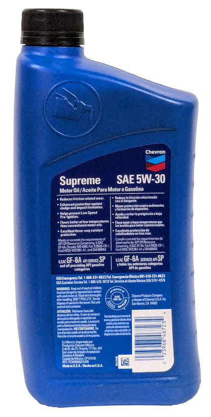 Chevron Supreme 5W-30 Motor Oil (case of 12)