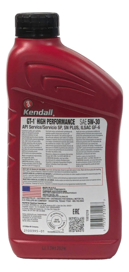 Kendall GT-1 5W-30 (case of 12/1qt)